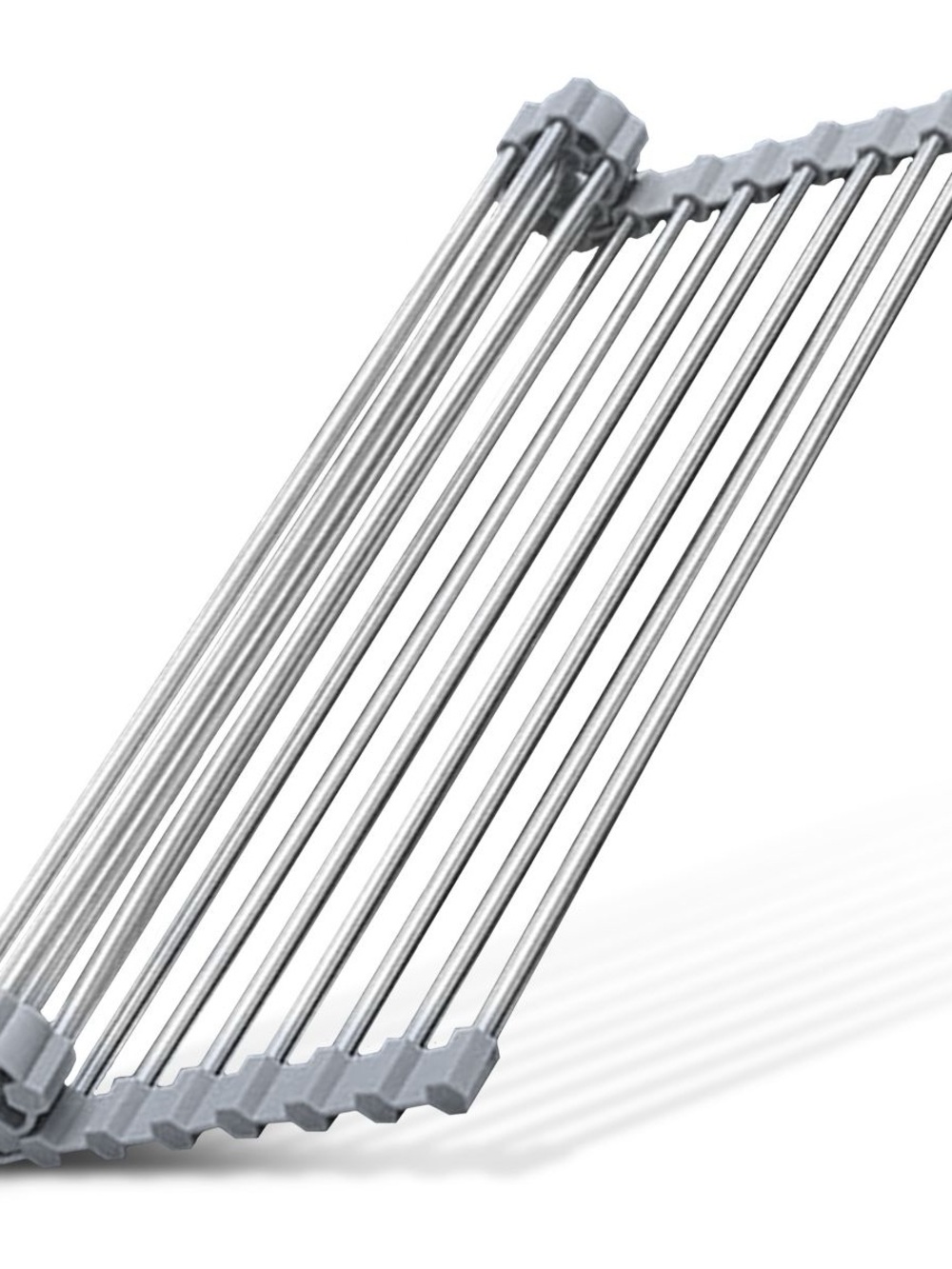 20-1/2" L x 13”W Kraus Over Sink Silicone and Stainless Steel Roll-Up Rock